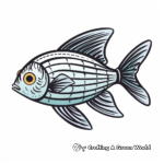 Striped Zebra Fish Coloring Pages for Artists 4