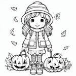 Stylish Fall Fashion Coloring Pages 1