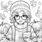 Stylish Fall Fashion Coloring Pages 3