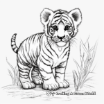 Sumatran Tiger Cub Coloring Sheets 1