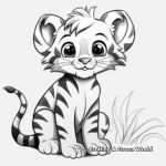 Sumatran Tiger Cub Coloring Sheets 2