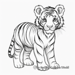 Sumatran Tiger Cub Coloring Sheets 4