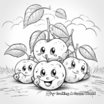 Tantalizing Cherries Coloring Sheets for Kids 1