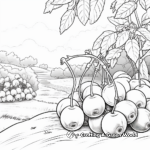 Tantalizing Cherries Coloring Sheets for Kids 3
