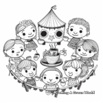 Tea Party Themed Mandala Coloring Pages 3
