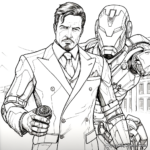 Tony Stark Becoming Iron Man Coloring Pages 1