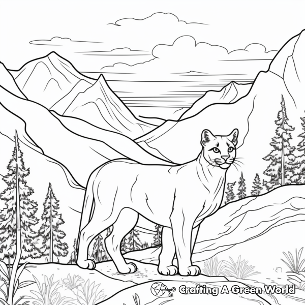 Mountain Lion Coloring Pages - Free &amp; Printable!