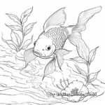 Tropical Koi Fish Coloring Pages 3