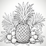 Tropical Pineapple Coloring Pages 1