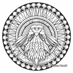 Turkey Mandala Coloring Pages with Geometric Patterns 2