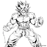 Ultra Instinct Goku Coloring Pages 3
