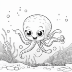 Underwater Octopus Coloring Pages 1