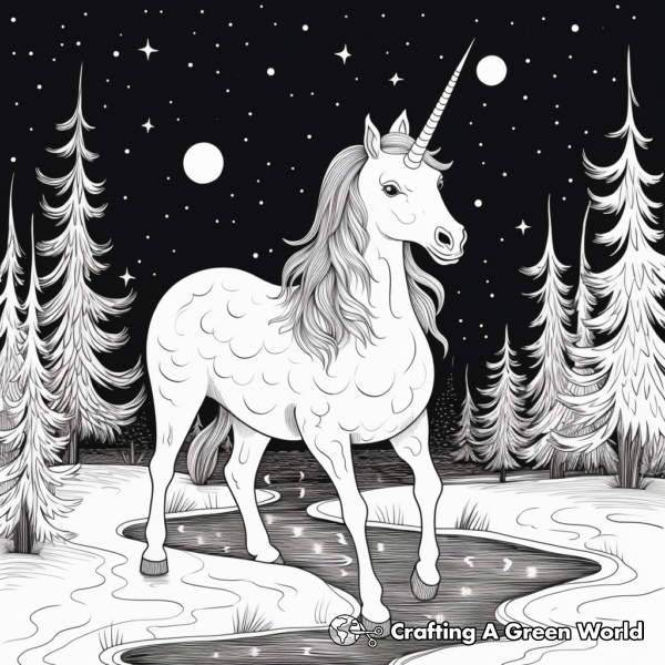 Difficult Coloring Unicorn Printables