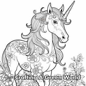 Hard Unicorn Coloring Pages - Free &amp; Printable!