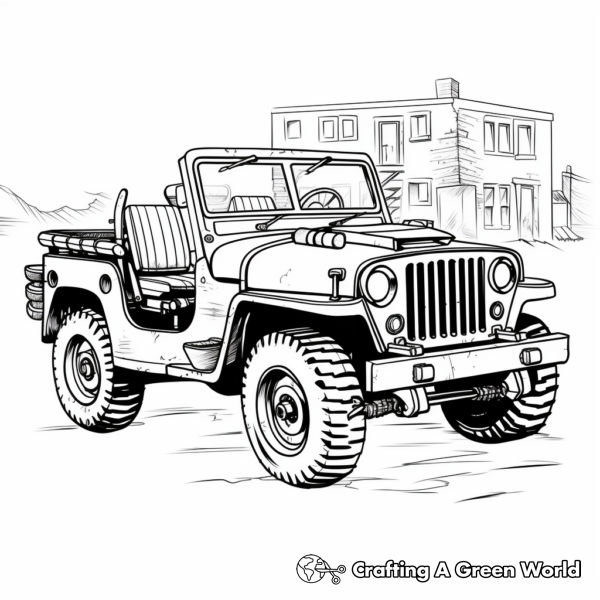 Army Jeep Coloring Pages - Free &amp; Printable!