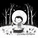 Versatile Collection of Fireflies in a Forest Coloring Pages 1
