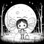 Versatile Collection of Fireflies in a Forest Coloring Pages 3