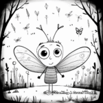 Versatile Collection of Fireflies in a Forest Coloring Pages 4