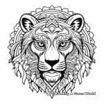 Vibrant Mandala Coloring Pages with Tiger Theme 1