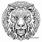 Vibrant Mandala Coloring Pages with Tiger Theme 2