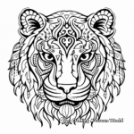Vibrant Mandala Coloring Pages with Tiger Theme 3