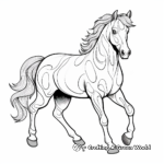 Vibrant Mustang Horse Coloring Pages 1