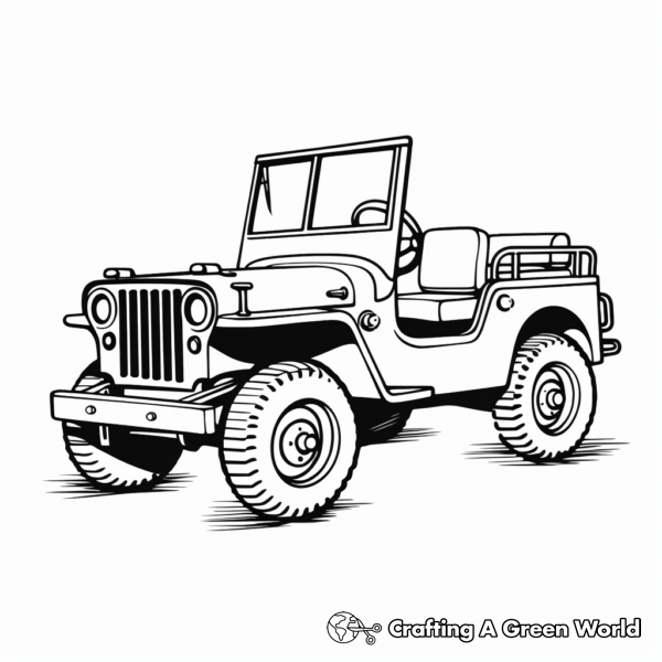 Army Jeep Coloring Pages - Free &amp; Printable!