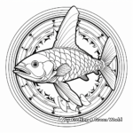 Vivid Mahi-mahi Fish Mandala Coloring Pages 3