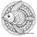 Vivid Mahi-mahi Fish Mandala Coloring Pages 4