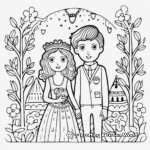 Whimsical Fairytale Engagement Coloring Pages 3