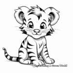 White Tiger Cub Coloring Pages 2
