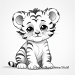 White Tiger Cub Coloring Pages 3