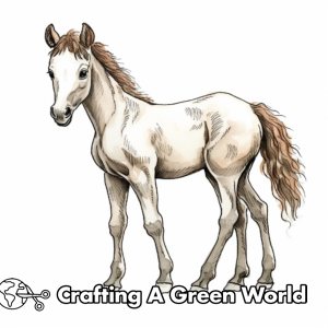 Baby Horse Coloring Pages - Free &amp; Printable!