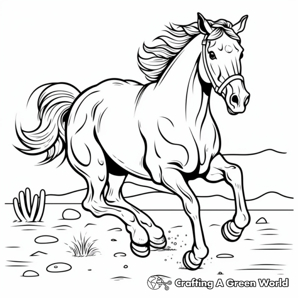 Bucking Horse Coloring Pages - Free & Printable!