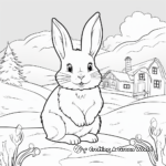 Winter Rabbit in Snow Coloring Pages 4