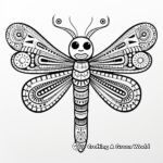 Zentangle Inspired Dragonfly Coloring Pages 4