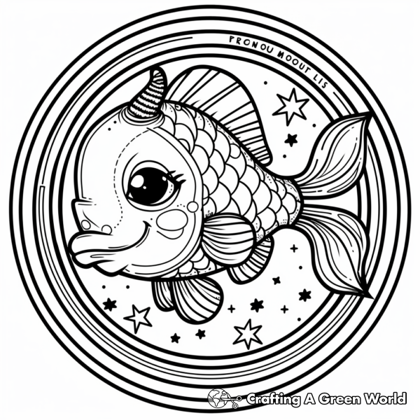 Pisces Coloring Pages - Free &amp; Printable!