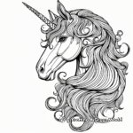 Abstract Artistic Unicorn Coloring Pages 3