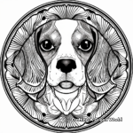 Abstract Beagle Mandala Coloring Pages for Artists 2