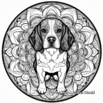 Abstract Beagle Mandala Coloring Pages for Artists 4