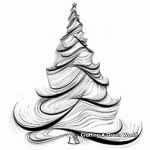 Abstract Christmas Tree Coloring Pages for Artists 2