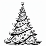 Abstract Christmas Tree Coloring Pages for Artists 3