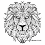 Abstract Lion Head Coloring Pages for Experienced Colorists 4
