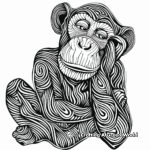 Abstract Monkey Coloring Pages for Artists 2