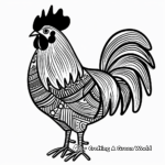 Abstract Rooster Coloring Pages for Artists 1