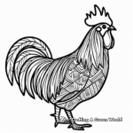 Abstract Rooster Coloring Pages for Artists 2