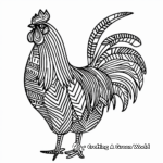Abstract Rooster Coloring Pages for Artists 4