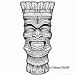 Abstract Tiki Coloring Pages for Artists 2