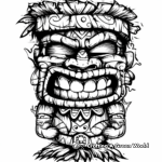 Abstract Tiki Coloring Pages for Artists 3