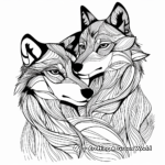 Abstract Wolf Coloring Pages for Artists 4